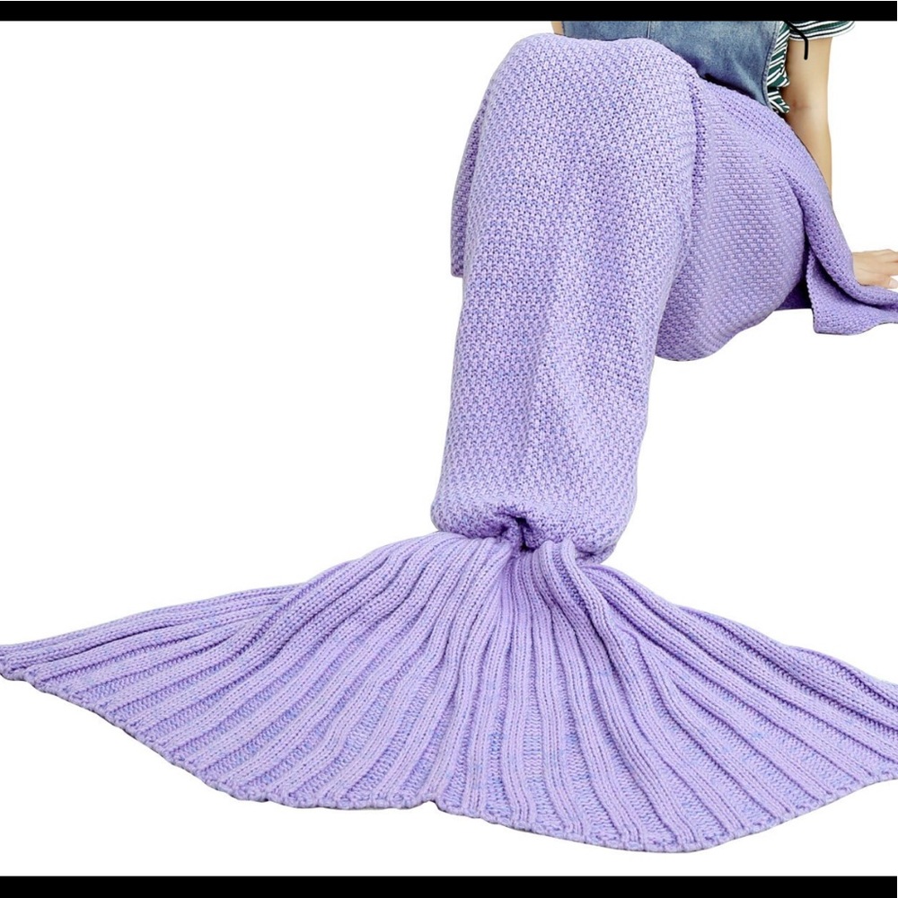 Purple Mermaid Tail Blanket Adult Size